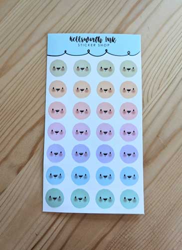 Smiley Faces Sticker Sheet