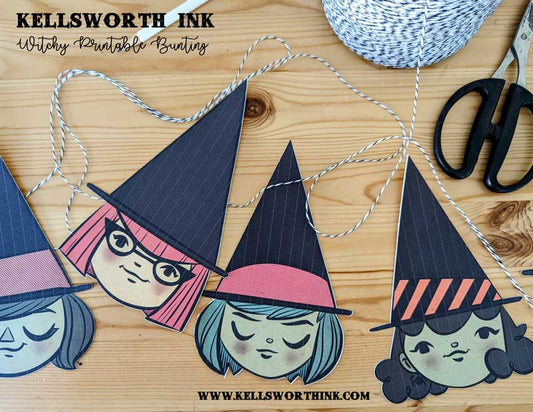Witchy Bunting - Halloween Banner Download