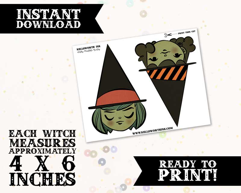 Witchy Bunting - Halloween Banner Download