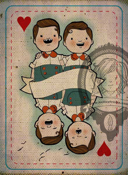 Paquete de impresión del país de las maravillas - La oruga, los Tweedles y la reina
