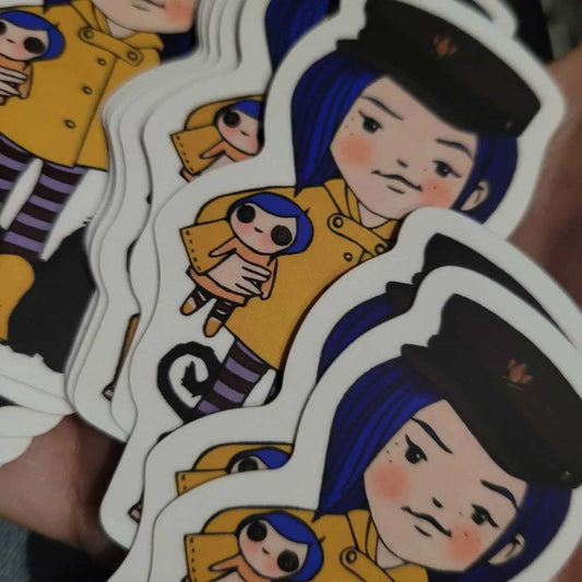 Coraline vinyl sticker