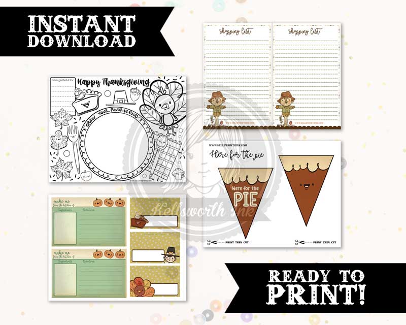 Pie Time - Thanksgiving Printable Bundle Set