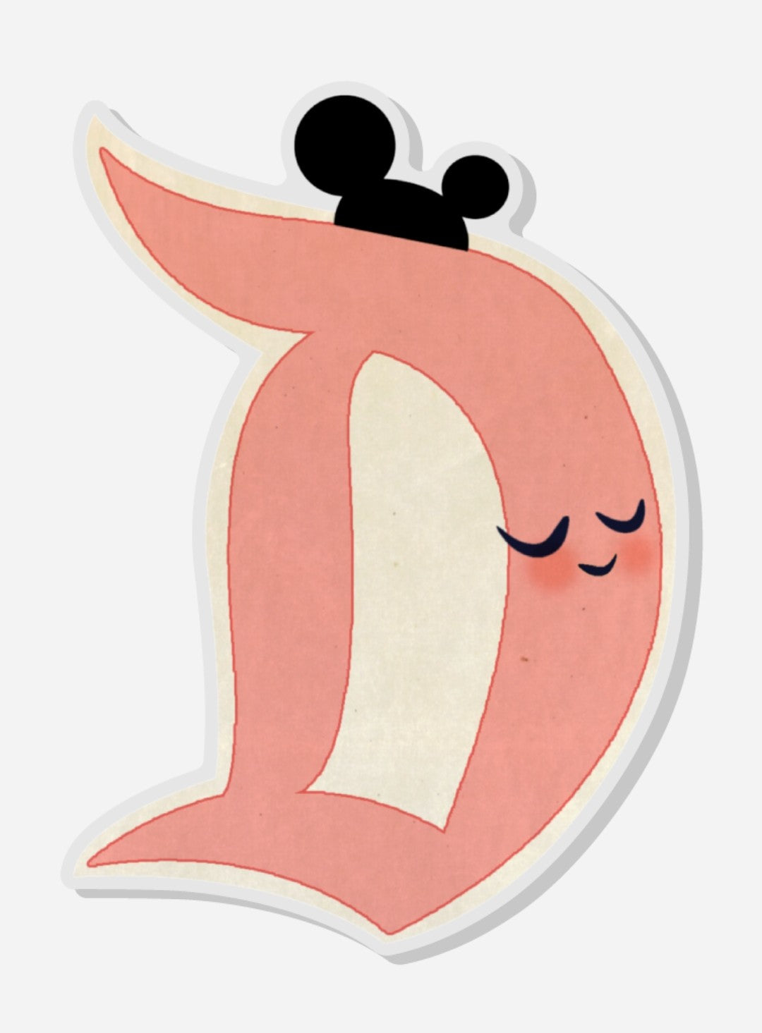 Sleepy "D" brooch